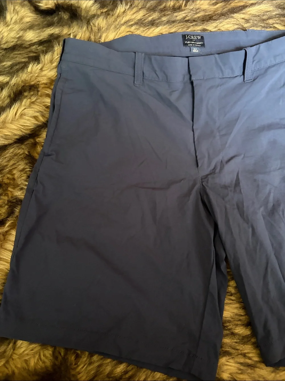 J. Crew Mens Flex Gramercy Shorts Navy Blue Size 34